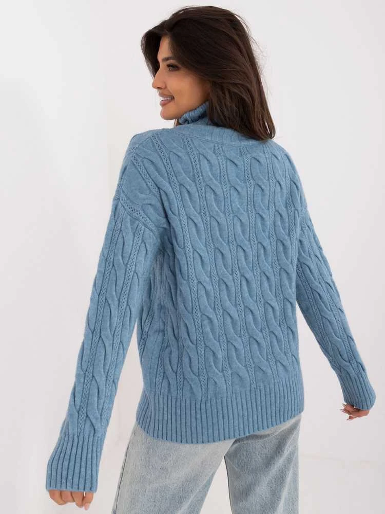Wool Fashion Italia Megztinis-AT-SW-23445.00-mėlynas