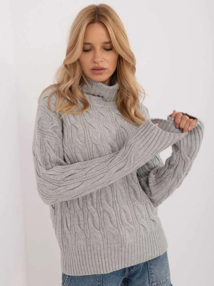 Wool Fashion Italia Megztinis-AT-SW-23445.00-pilkas