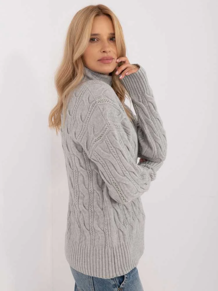 Wool Fashion Italia Megztinis-AT-SW-23445.00-pilkas