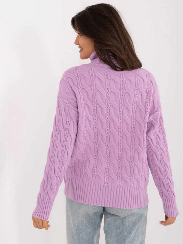 Wool Fashion Italia Megztinis-AT-SW-23445.00-šviesiai violetinis