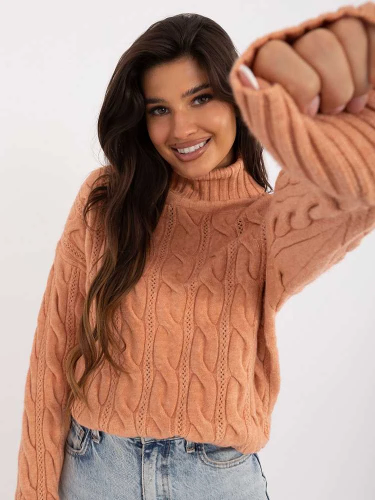 Wool Fashion Italia Megztinis-AT-SW-23445.00-šviesiai oranžinis