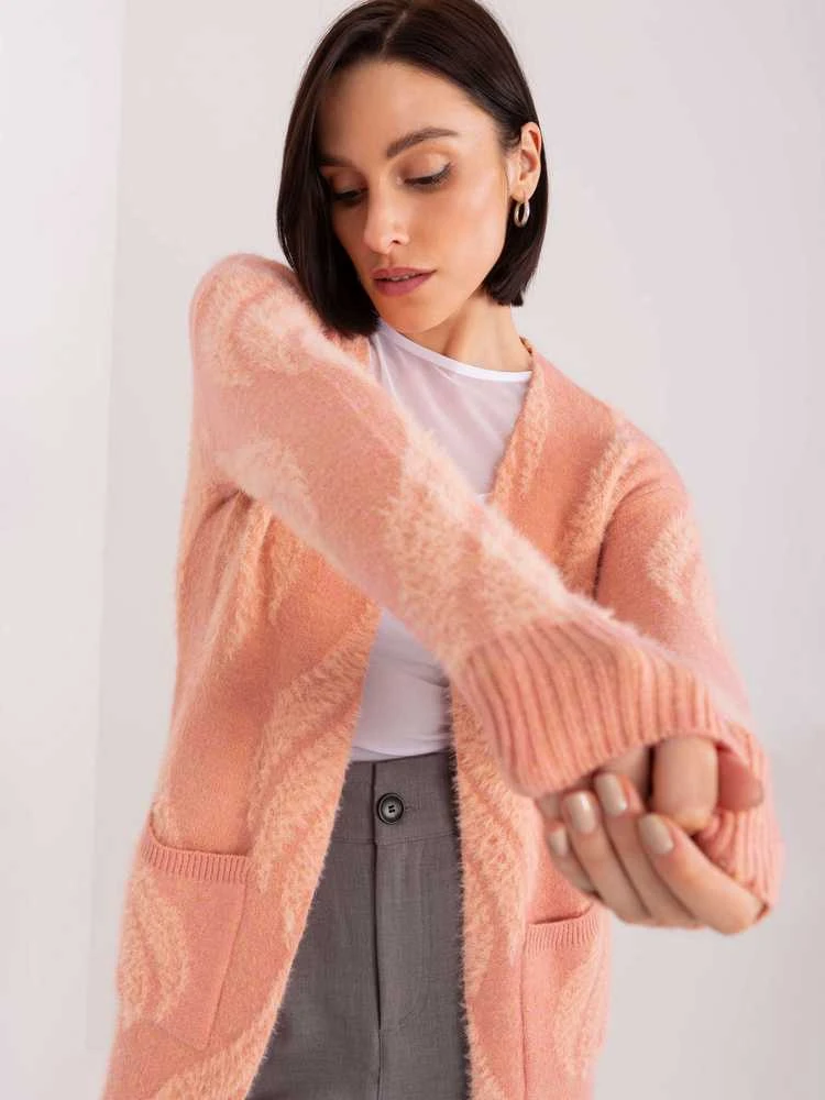 Wool Fashion Italia Megztinis-AT-SW-234501.00P-tamsiai rožinis