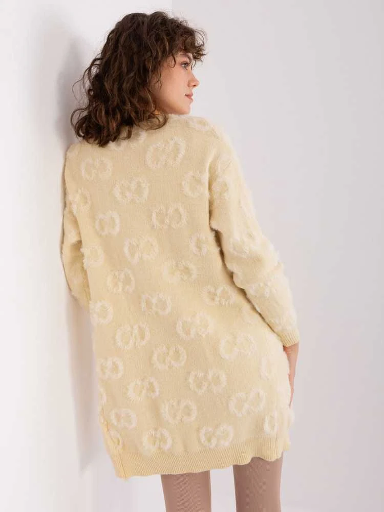 Wool Fashion Italia Megztinis-AT-SW-234502.38X šviesiai smėlio spalvos