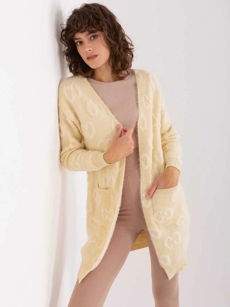 Wool Fashion Italia Megztinis-AT-SW-234502.38X šviesiai smėlio spalvos