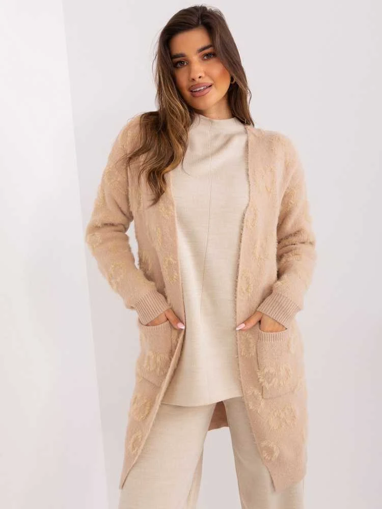 Wool Fashion Italia Megztinis-AT-SW-234502.38X-smėlio spalvos
