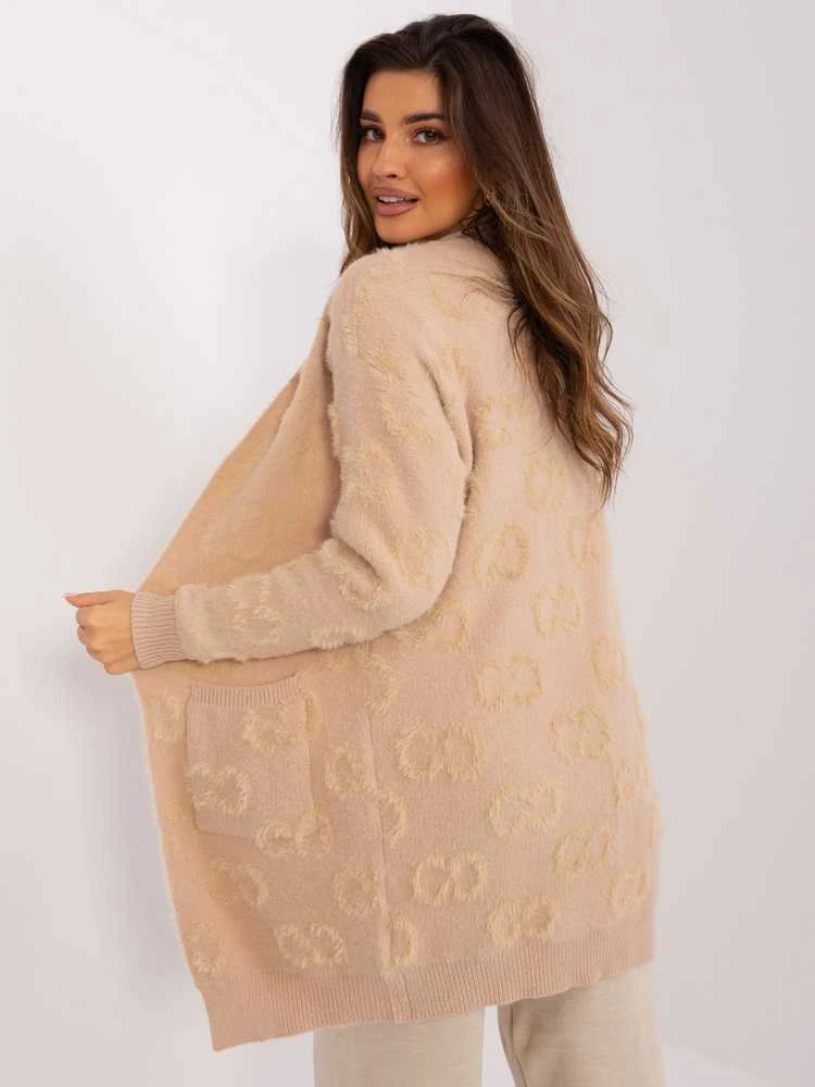 Wool Fashion Italia Megztinis-AT-SW-234502.38X-smėlio spalvos