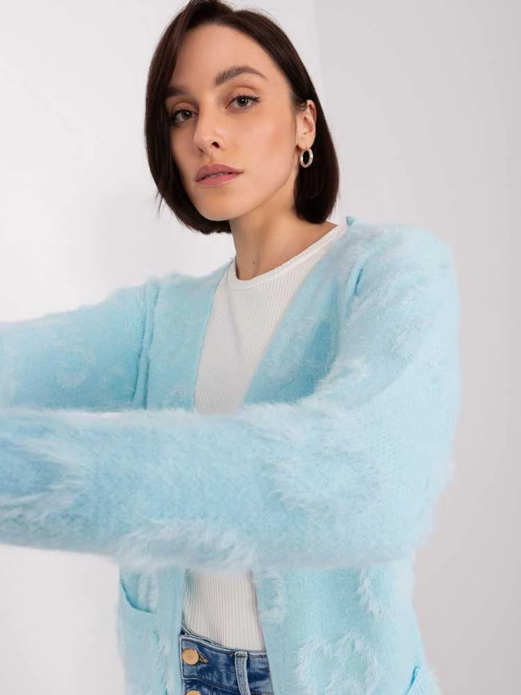 Wool Fashion Italia Megztinis-AT-SW-234502.38X-šviesiai mėlynas
