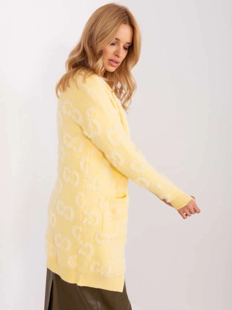 Wool Fashion Italia Megztinis-AT-SW-234502.38X-šviesiai geltonas