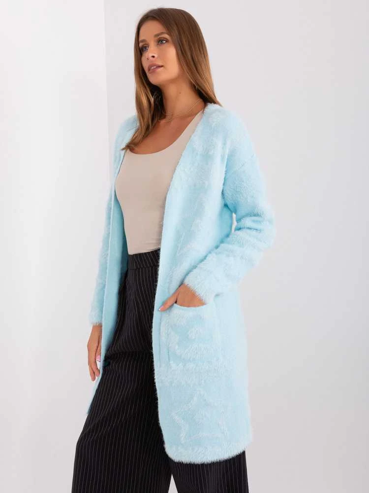 Wool Fashion Italia Megztinis-AT-SW-234503.00P-šviesiai mėlynas