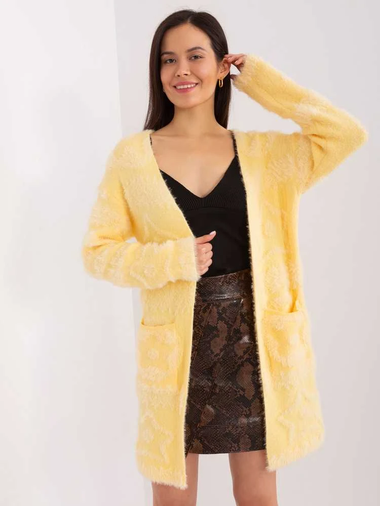 Wool Fashion Italia Megztinis-AT-SW-234503.00P-šviesiai geltonas