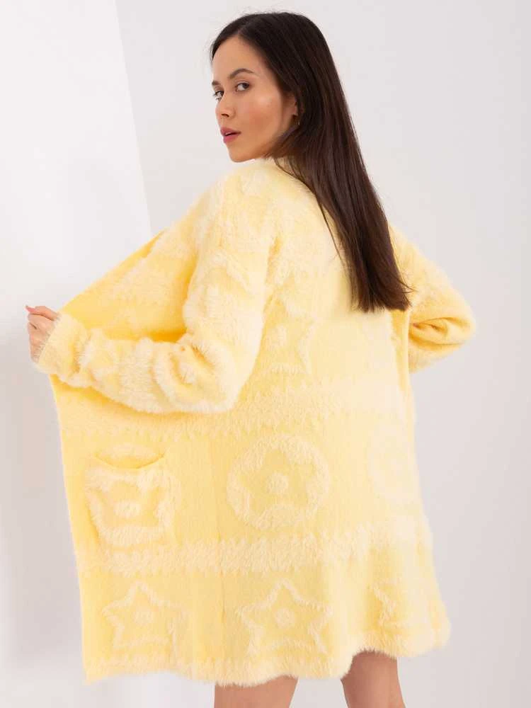 Wool Fashion Italia Megztinis-AT-SW-234503.00P-šviesiai geltonas