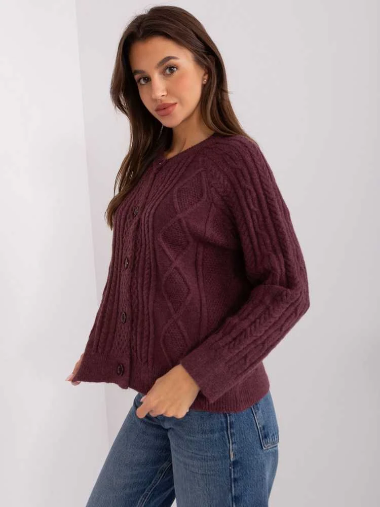 Wool Fashion Italia Megztinis-AT-SW-2346-2,99P-tamsiai violetinis