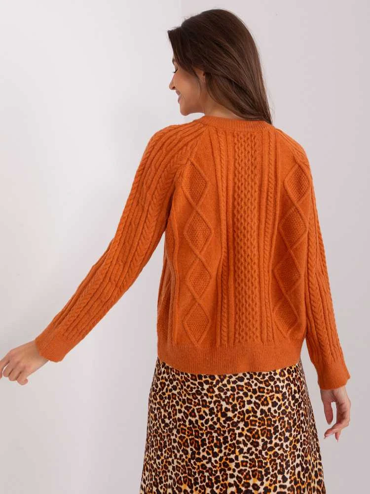 Wool Fashion Italia Megztinis-AT-SW-2346-2,99P-tamsiai oranžinis