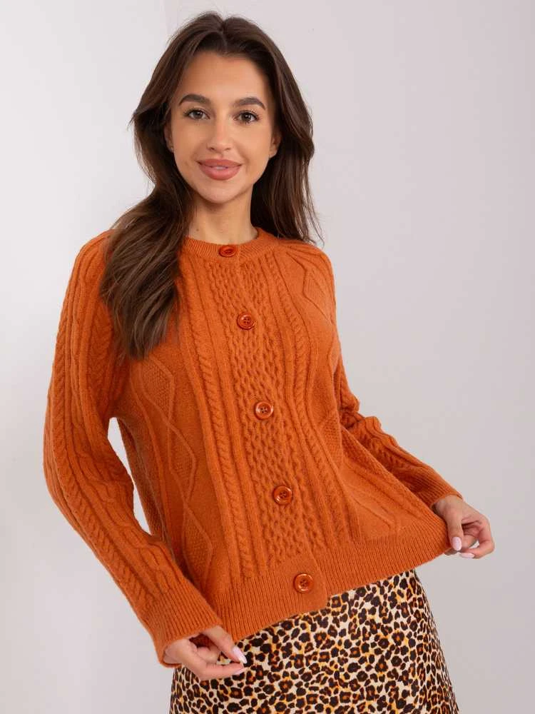 Wool Fashion Italia Megztinis-AT-SW-2346-2,99P-tamsiai oranžinis