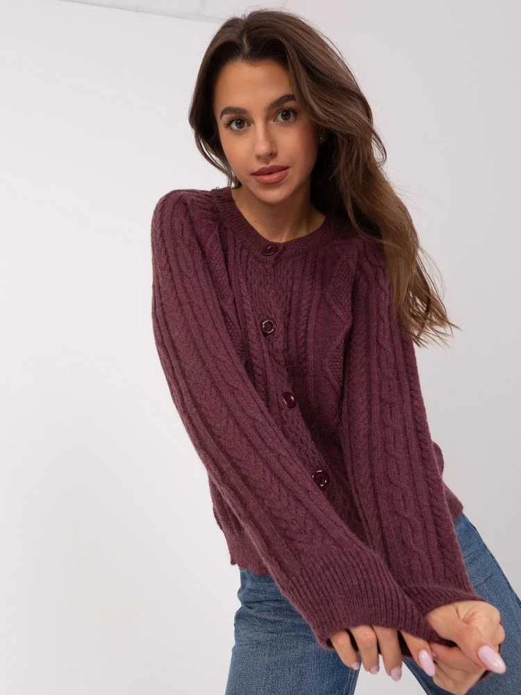 Wool Fashion Italia Megztinis-AT-SW-2346-2,99P-tamsiai violetinis
