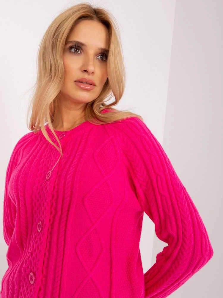 Wool Fashion Italia Megztinis-AT-SW-2346-2,99P-tamsiai rožinis