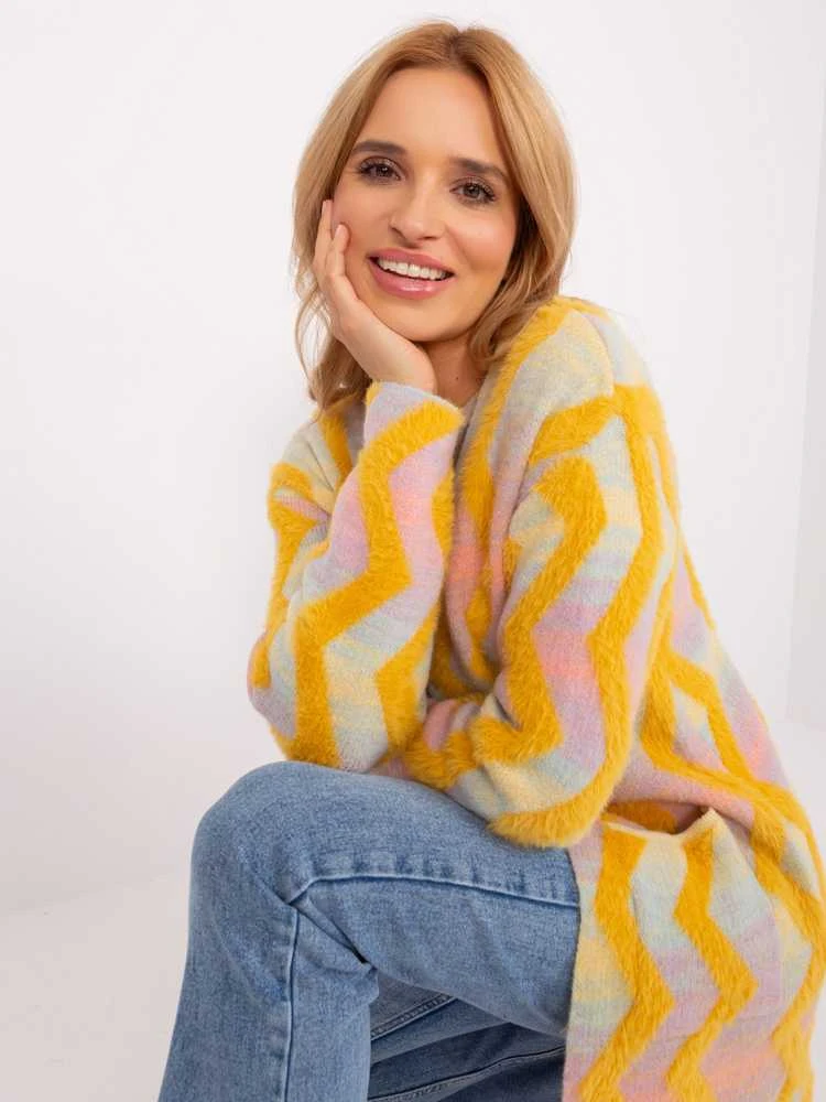 Wool Fashion Italia Megztinis-AT-SW-234701.34-geltonas