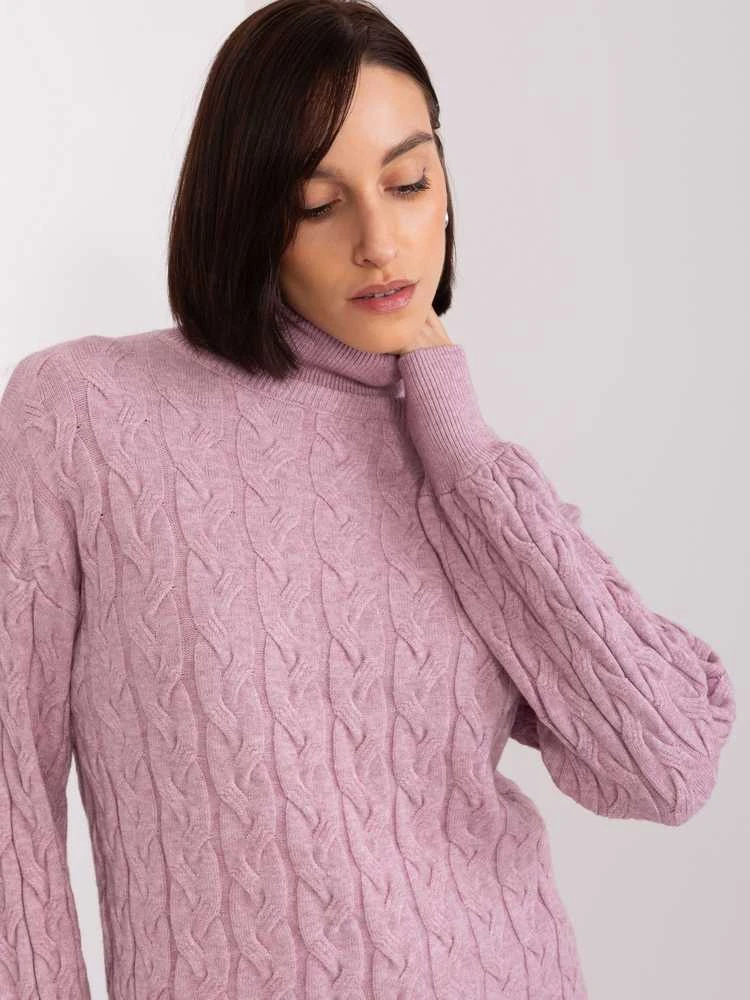 Wool Fashion Italia Megztinis-AT-SW-2348.07-šviesiai violetinis
