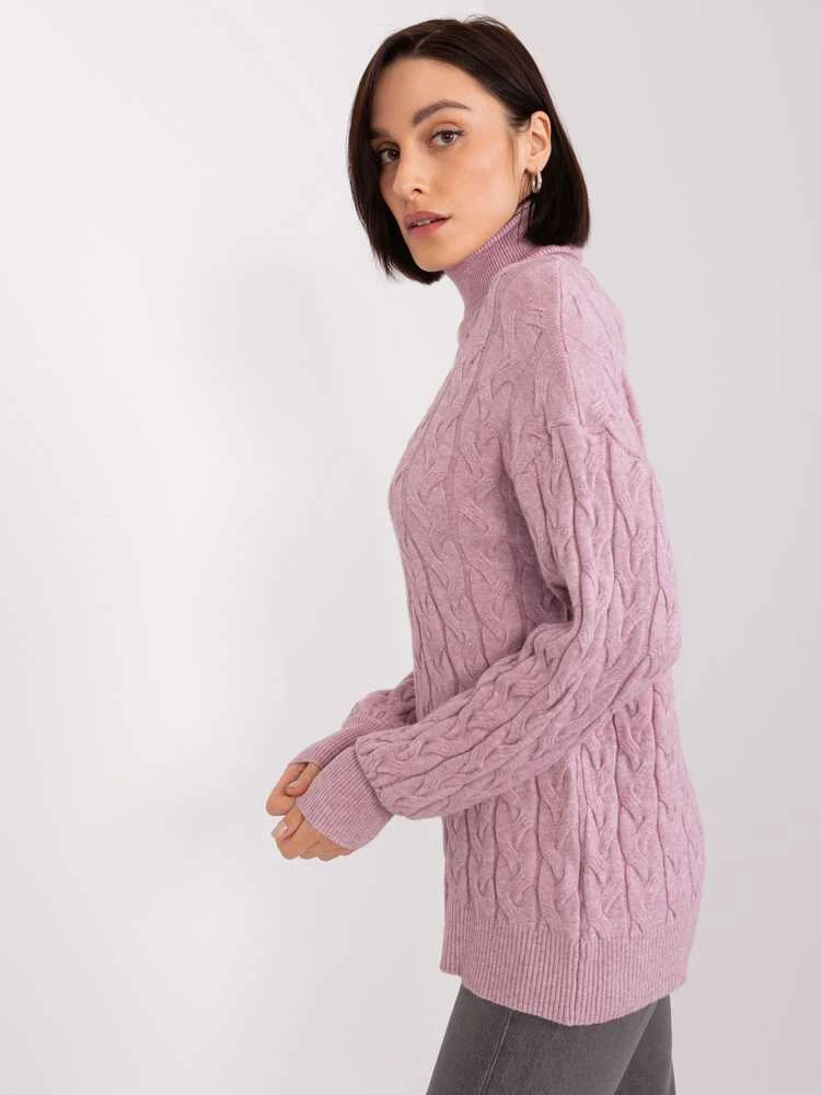 Wool Fashion Italia Megztinis-AT-SW-2348.07-šviesiai violetinis