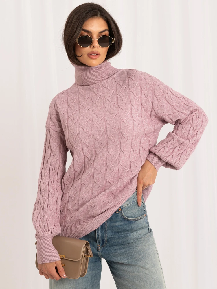Wool Fashion Italia Megztinis-AT-SW-2348.07-šviesiai violetinis