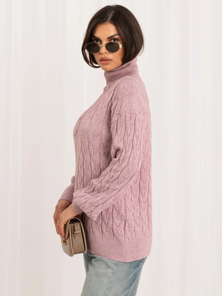 Wool Fashion Italia Megztinis-AT-SW-2348.07-šviesiai violetinis