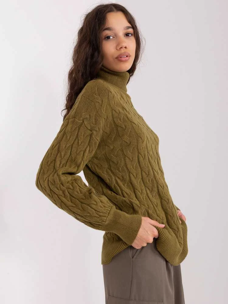 Wool Fashion Italia Megztinis-AT-SW-2348.88-khaki