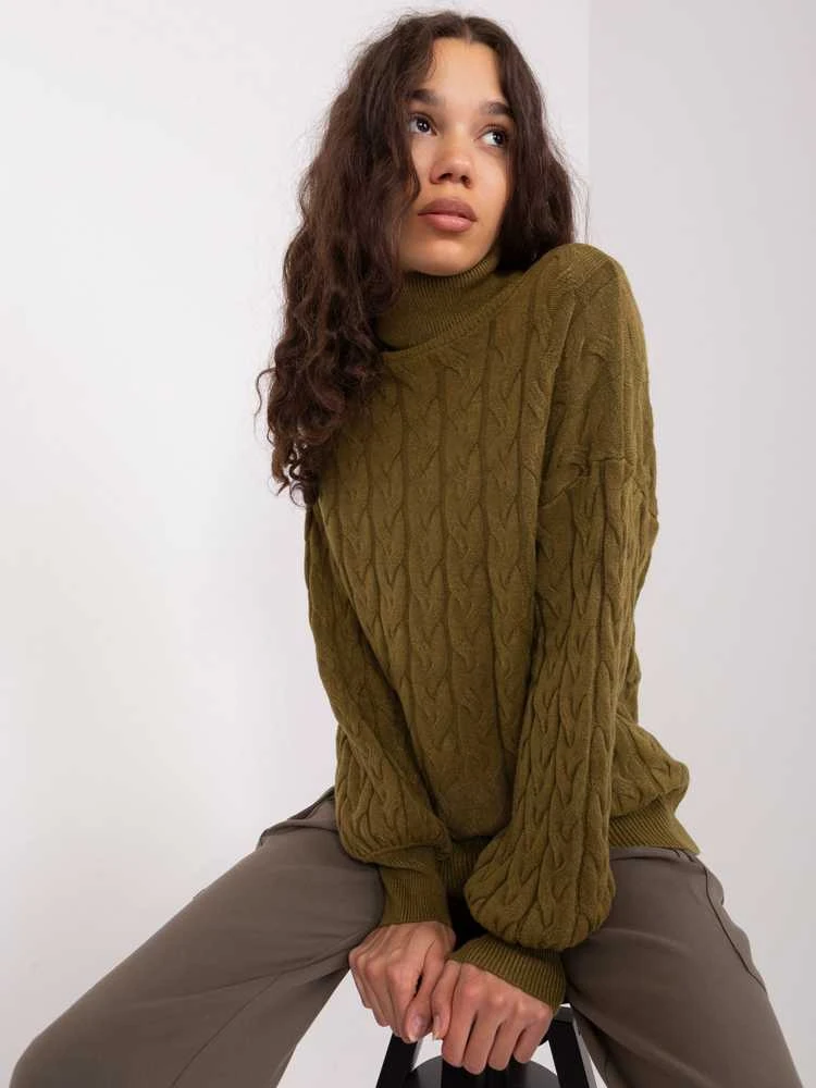 Wool Fashion Italia Megztinis-AT-SW-2348.88-khaki