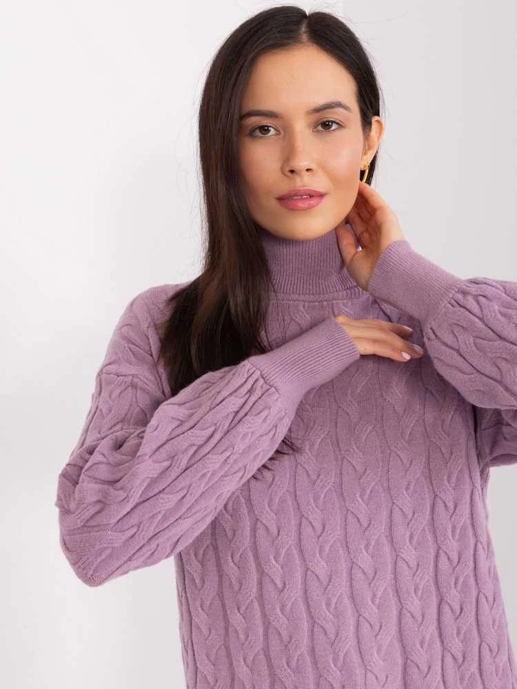 Wool Fashion Italia Megztinis-AT-SW-2348.88-šviesiai violetinis