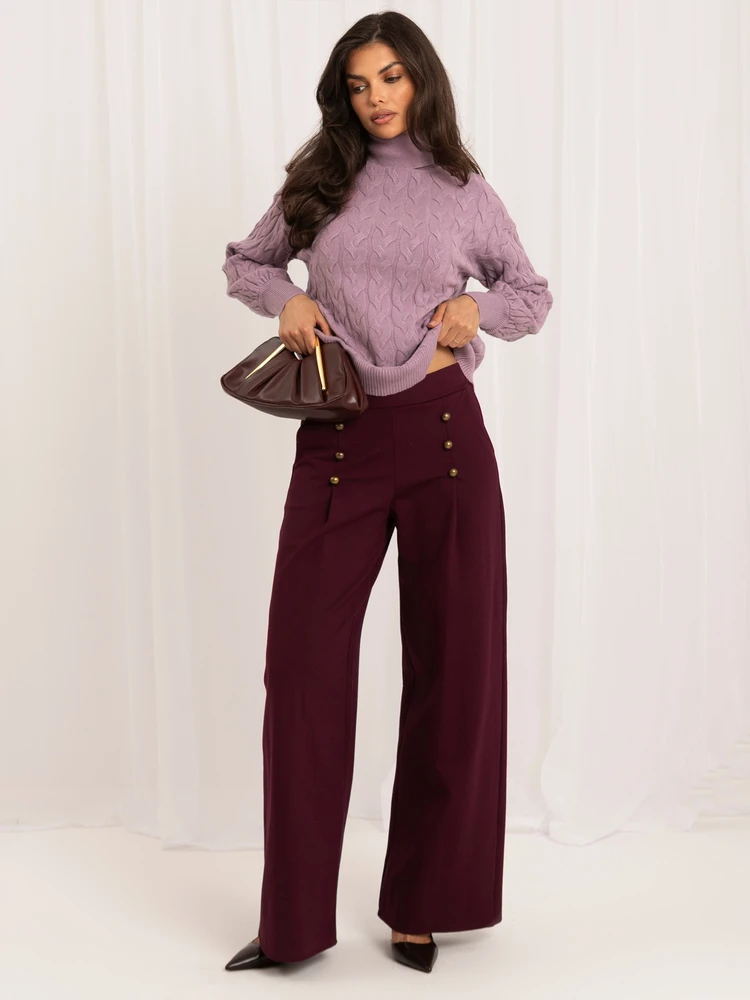 Wool Fashion Italia Megztinis-AT-SW-2348.88-šviesiai violetinis