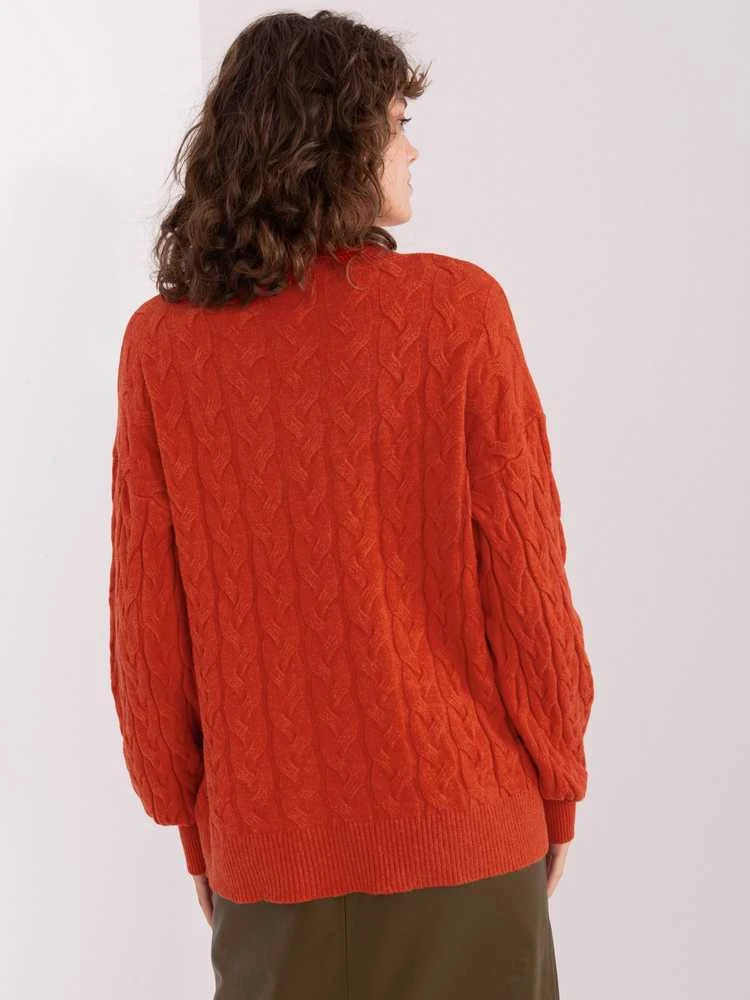 Wool Fashion Italia Megztinis-AT-SW-2348.88-tamsiai oranžinis
