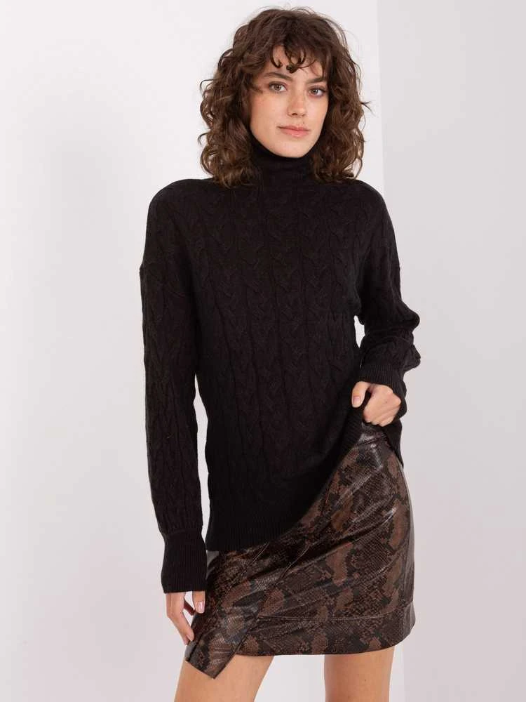 Wool Fashion Italia Megztinis-AT-SW-2348.93-juodas