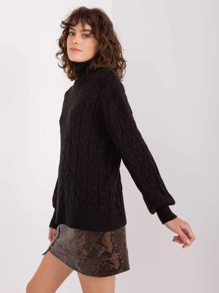 Wool Fashion Italia Megztinis-AT-SW-2348.93-juodas