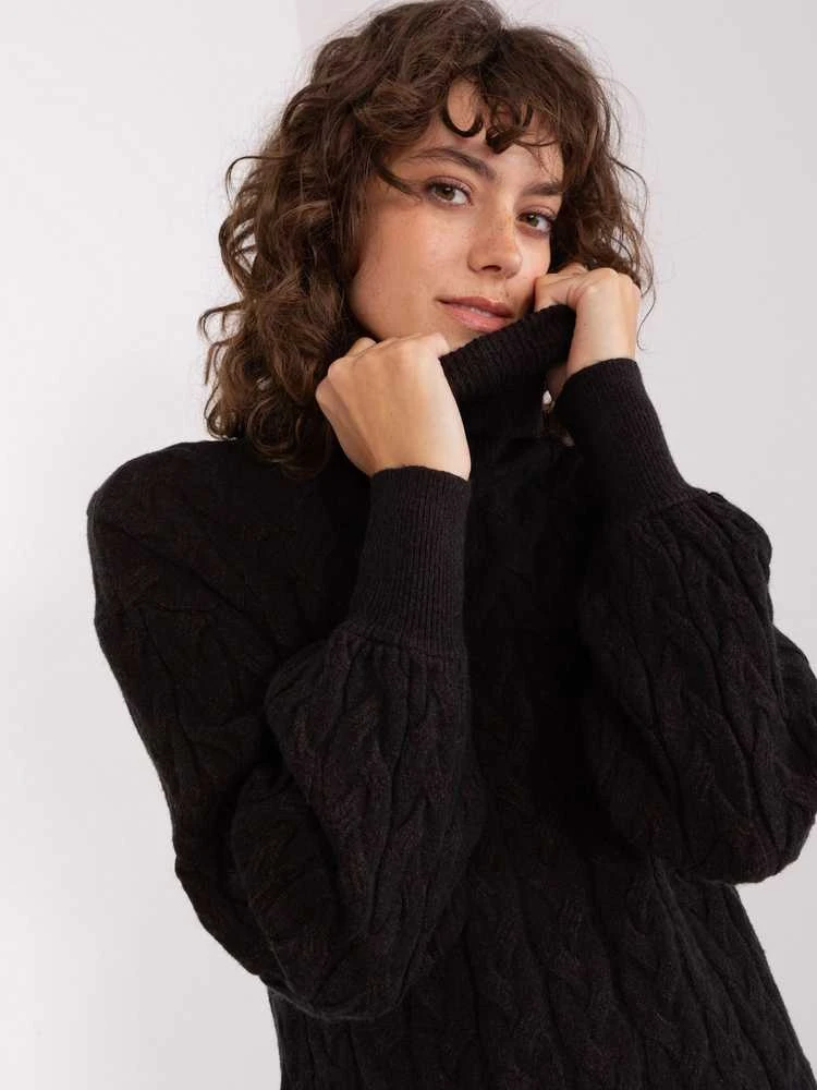 Wool Fashion Italia Megztinis-AT-SW-2348.93-juodas