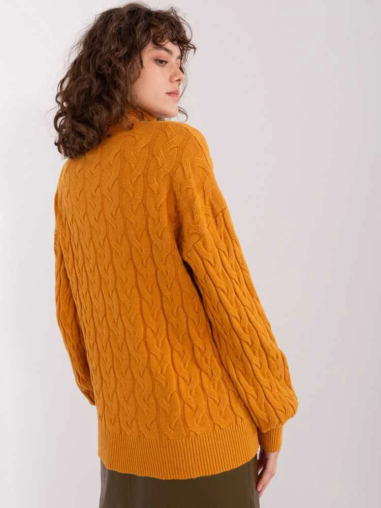 Wool Fashion Italia Megztinis-AT-SW-2348.93-tamsiai geltonas
