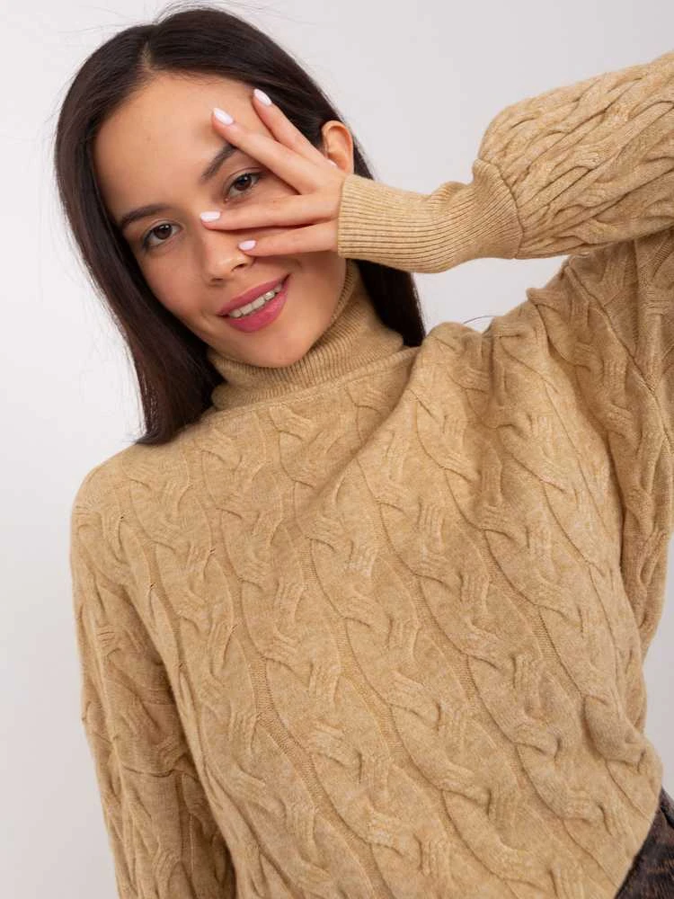 Wool Fashion Italia Megztinis-AT-SW-2348.95-camel