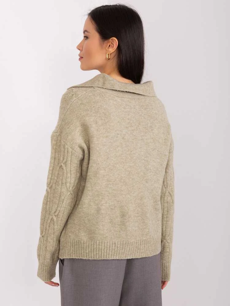 Wool Fashion Italia Megztinis-AT-SW-2349-2,27-khaki
