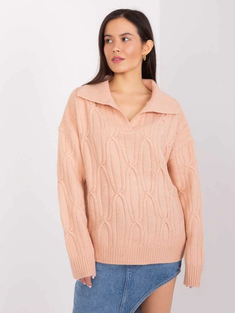 Wool Fashion Italia Megztinis-AT-SW-2349-2,96-persikas