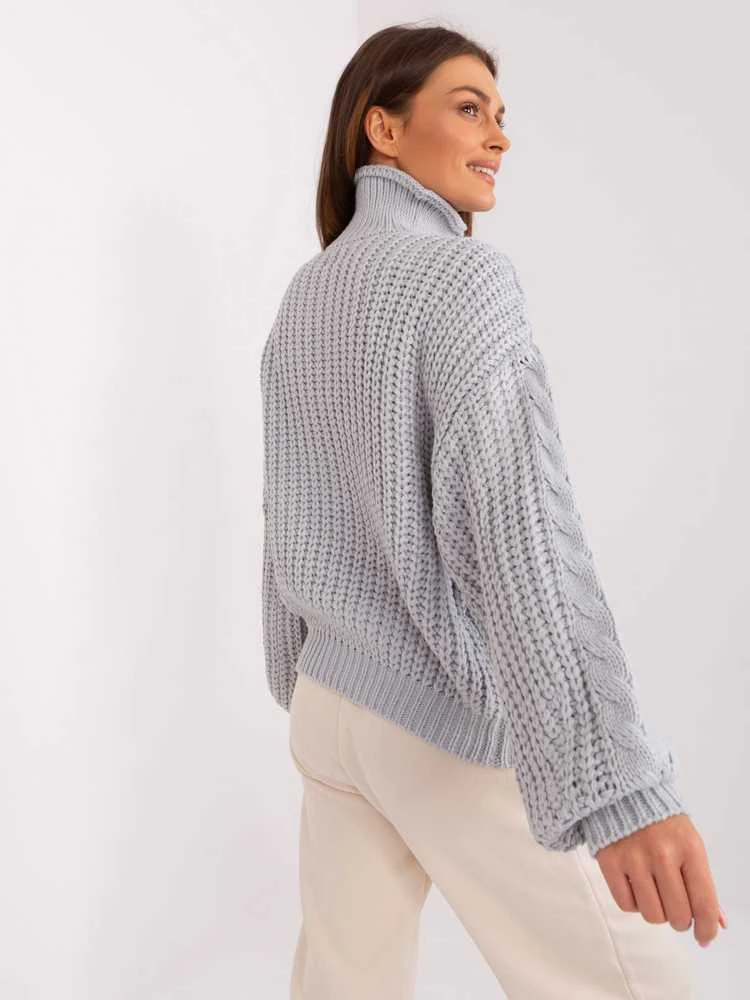 Wool Fashion Italia Megztinis-AT-SW-2350.91P-pilkas