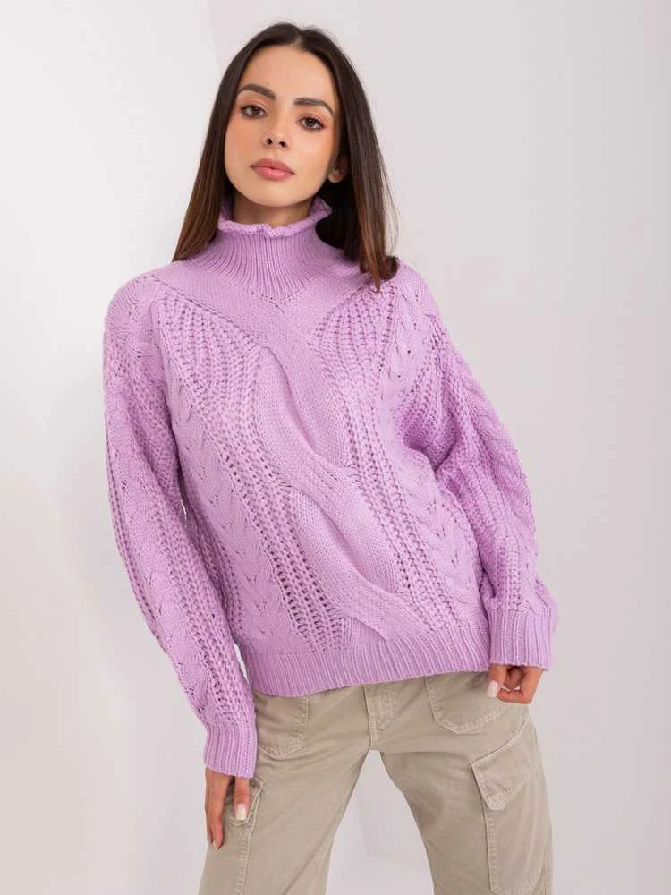 Wool Fashion Italia Megztinis-AT-SW-2350.91P-šviesiai violetinis