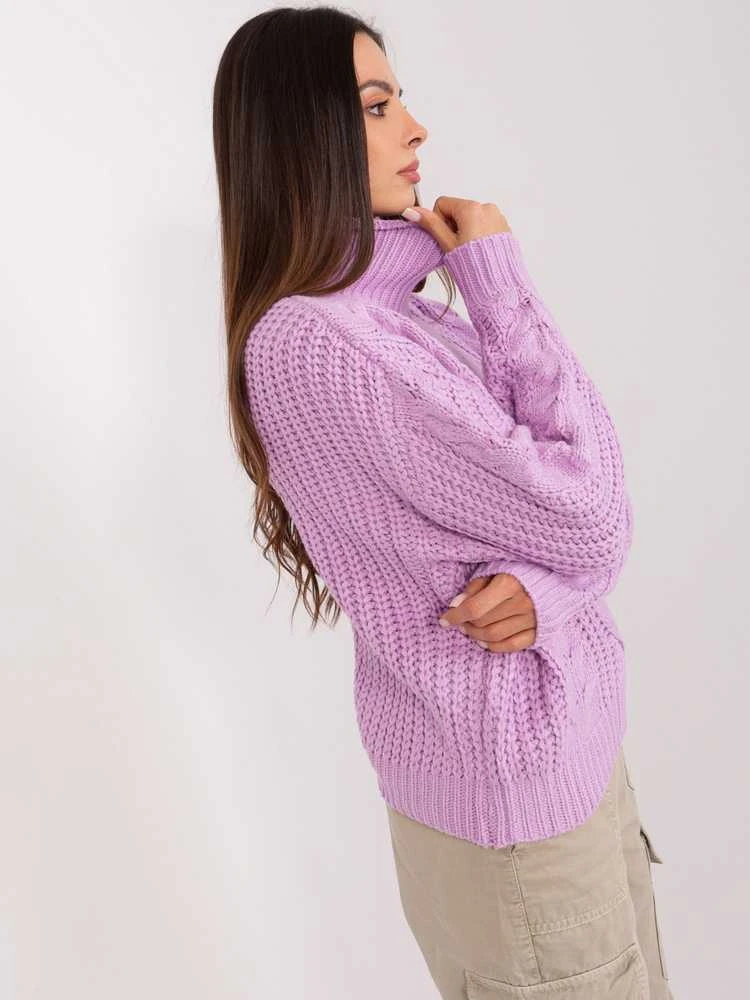 Wool Fashion Italia Megztinis-AT-SW-2350.91P-šviesiai violetinis