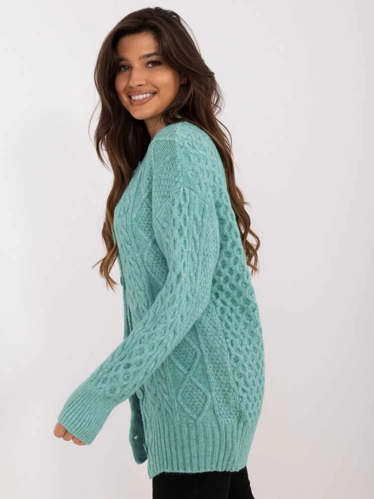 Wool Fashion Italia Megztinis-AT-SW-23525.21-mint