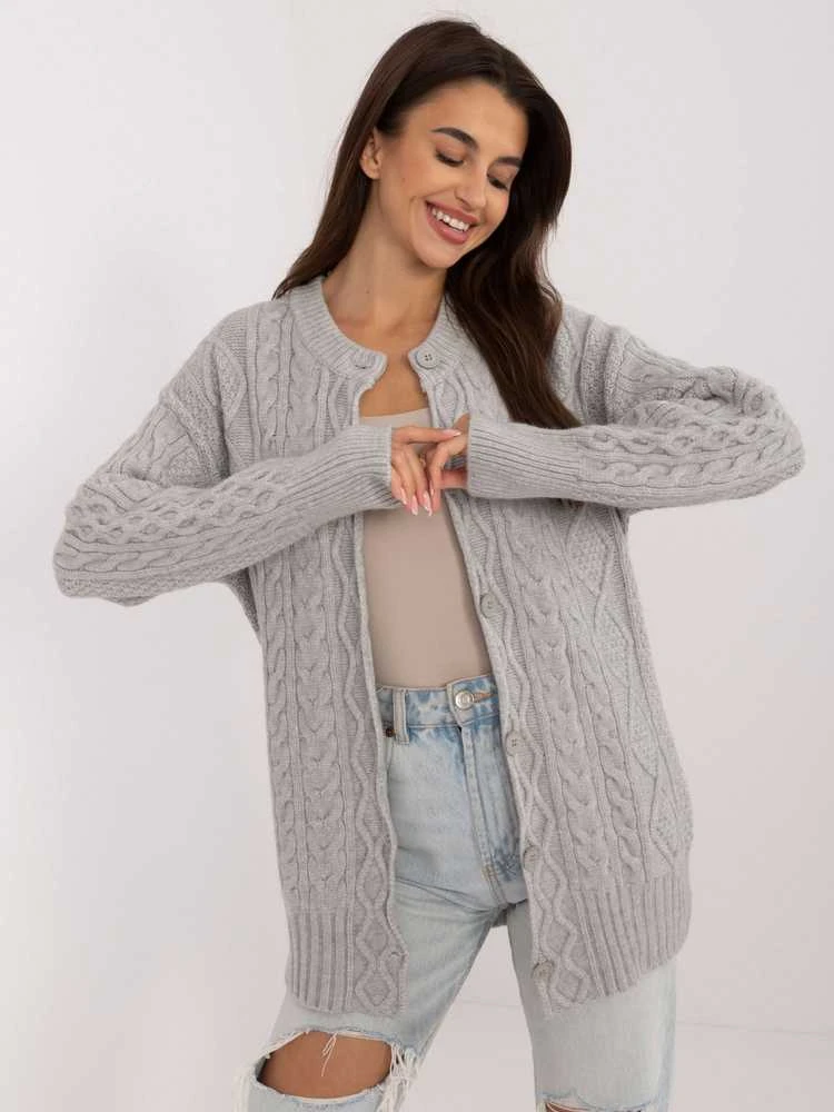 Wool Fashion Italia Megztinis-AT-SW-23525.21-pilkas