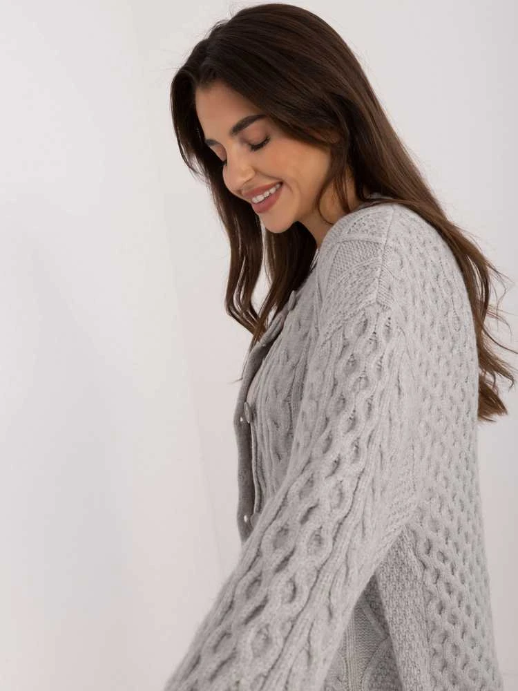 Wool Fashion Italia Megztinis-AT-SW-23525.21-pilkas