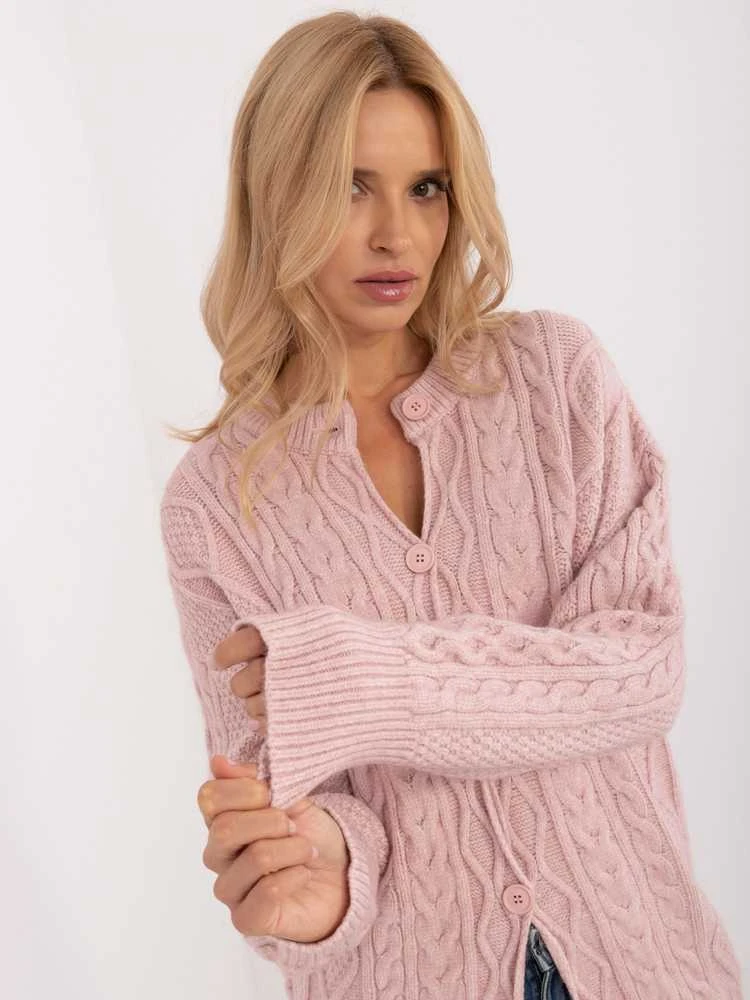 Wool Fashion Italia Megztinis-AT-SW-23525.21-šviesiai rožinis