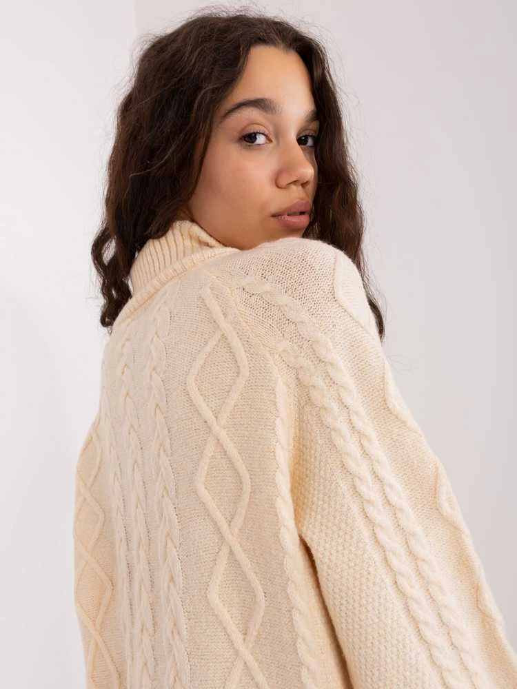 Wool Fashion Italia Megztinis-AT-SW-2355-2.12P-ecru