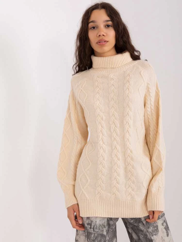 Wool Fashion Italia Megztinis-AT-SW-2355-2.12P-ecru