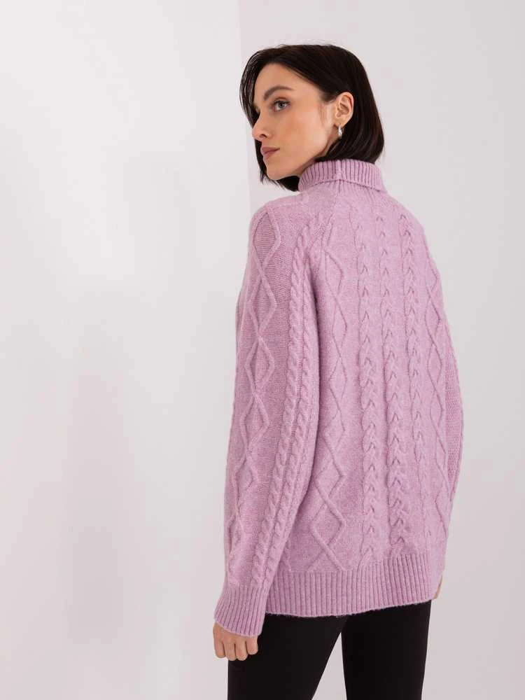 Wool Fashion Italia Megztinis - AT-SW-2355-2.19P - šviesiai violetinis