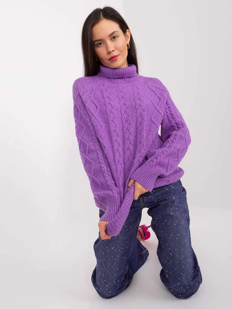 Wool Fashion Italia Megztinis-AT-SW-2355-2.19P-violetinė
