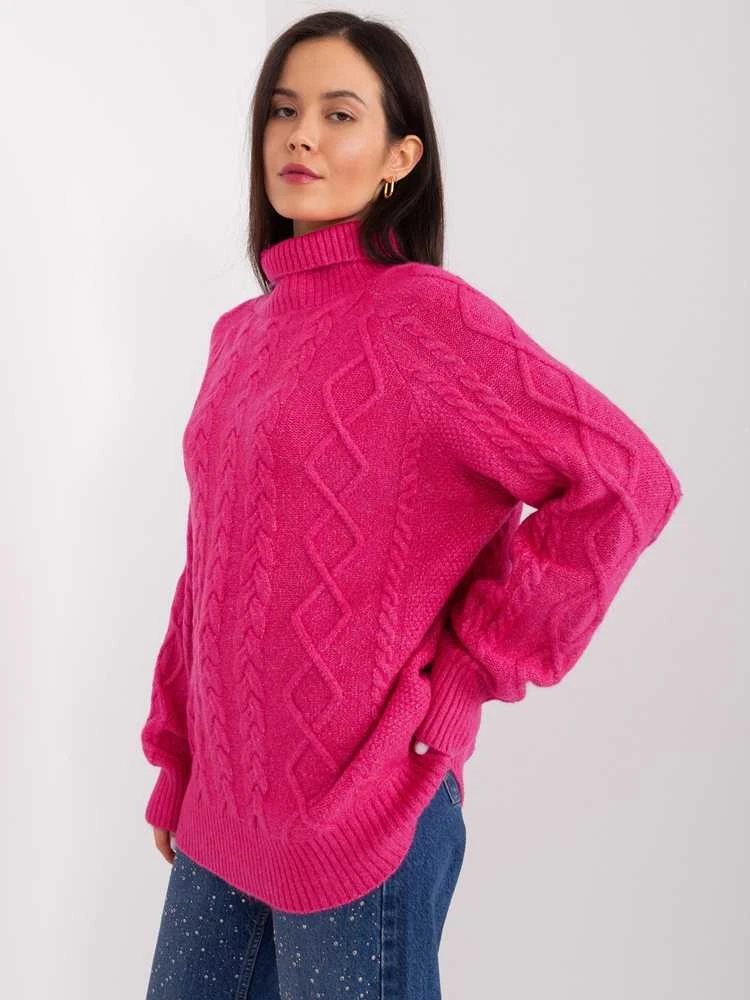 Wool Fashion Italia Megztinis-AT-SW-2355-2.30X-fuksija