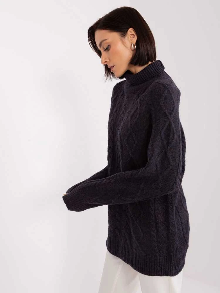 Wool Fashion Italia Megztinis-AT-SW-2355-2,30X-juodas